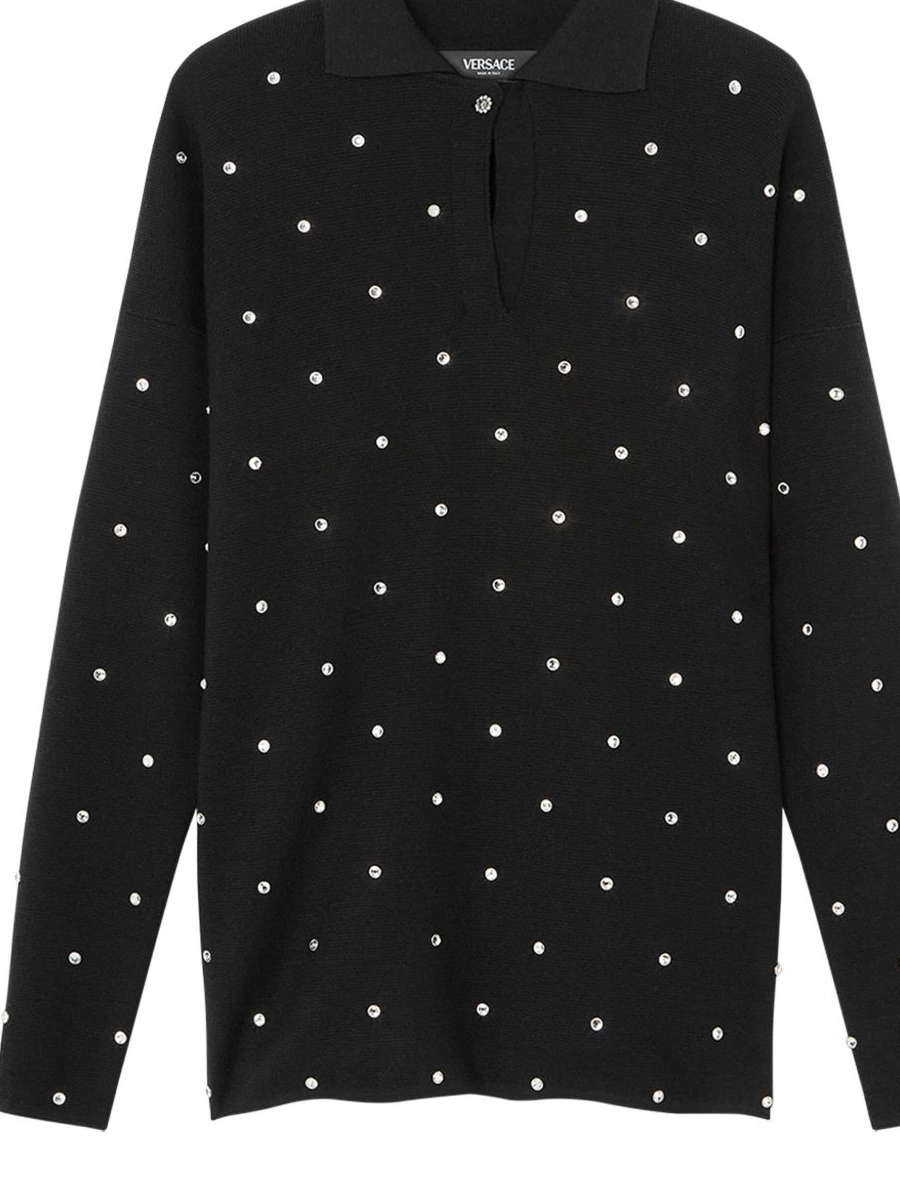 Affordable Versace stud-embellished Women shirt polo 0712